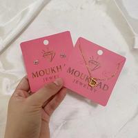 Cartes à bijoux avec logo personnalisé pour collier porte-boucle d'oreille, emballage de poinçon, cartes en papier d'affichage