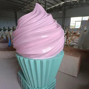 life size giant cupcake decor/ mint cupcake fiberglass sculptures/ mint green pink customized cupcake props