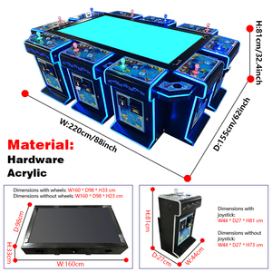 QIQU Table de jeu de pêche 65 pouces pour 10 joueurs, à fort rendement, pour Ocean King Monster Awaken Arcade Bar Maquina De Pesca En Linea - Product Image 4
