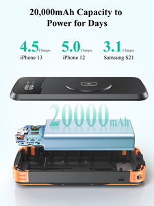 Productos populares 2025 Cargador <span class=keywords><strong>de</strong></span> <span class=keywords><strong>iPhone</strong></span> portátil <span class=keywords><strong>de</strong></span> alta capacidad 20W Carga rápida Carga inalámbrica Cable incorporado Bancos <span class=keywords><strong>de</strong></span> energía 20000mAh - Product Image 2