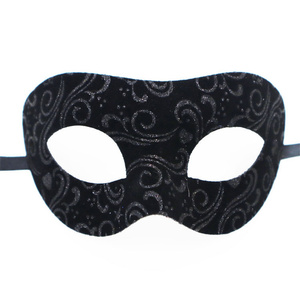 <span class=keywords><strong>Máscara</strong></span> de media cara de PVC con lámina dorada y parte superior plana, para disfraces, bailes, carnavales y fiestas nocturnas - Product Image 4