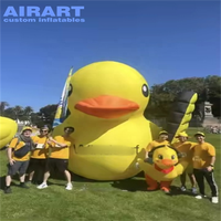 Canard Gonflable Jaune Publicitaire Décoratif, Mascotte Animale Gonflable en Forme de Canard de Dessin Animé