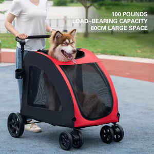 Bunnyhi STC002 büyük köpek arabası evcil hayvan taşıyıcı nefes katlanabilir köpek arabası sepeti Golden <span class=keywords><strong>Retriever</strong></span> evcil hayvan arabası köpek - Product Image 4