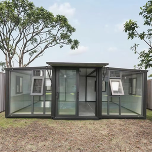 Lusso moderno 20ft & 40ft espandibile contenitore casa con bagno pieno prefabbricato parete di vetro prezzo ragionevole acciaio per uso negozio - Product Image 1