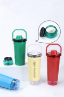 Shaker à protéines isotherme sous vide 20oz en acier inoxydable avec mélangeur anti-fuite et compartiment inférieur pour suppléments