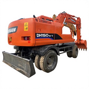 Excavatrice sur pneus Doosan DH150W-7, dh210w-7, dx150w, dx210w-9c, poids opérationnel 50 tonnes, modèle hydraulique avec godet de creusement - Product Image 1