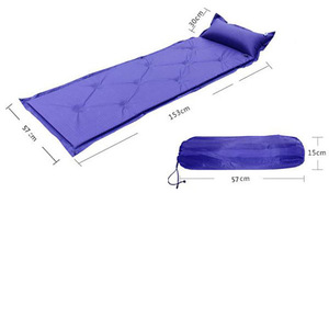 <b>Inflatable</b> Camping Mat With Built In Pillow Rectangle Portable Moisture Proof Air Fill For Outdoor Use - Product Image 2