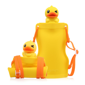 2021 tendencias niños botella de agua mini de dibujos animados de <span class=keywords><strong>amazon</strong></span> de silicona libre de BPA, lindo botella de agua botella de dibujos animados de animales plegable botella de agua plegable para <span class=keywords><strong>la</strong></span> venta al por mayor - Product Image 5