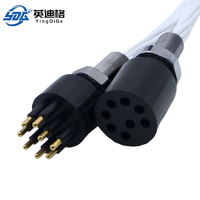 Connecteur étanche haute intensité pour applications aérospatiales et sous-marines, 8 broches mâle/femelle IP68