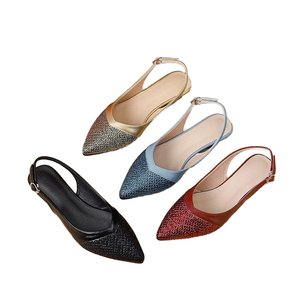 Zapatos de Vestir de Mujer con Punta en Pico, Transpirables, Suaves, Ligeros, que Aumentan la Estatura, para Primavera/Verano, Tipo Slingback, Planos - Product Image 2