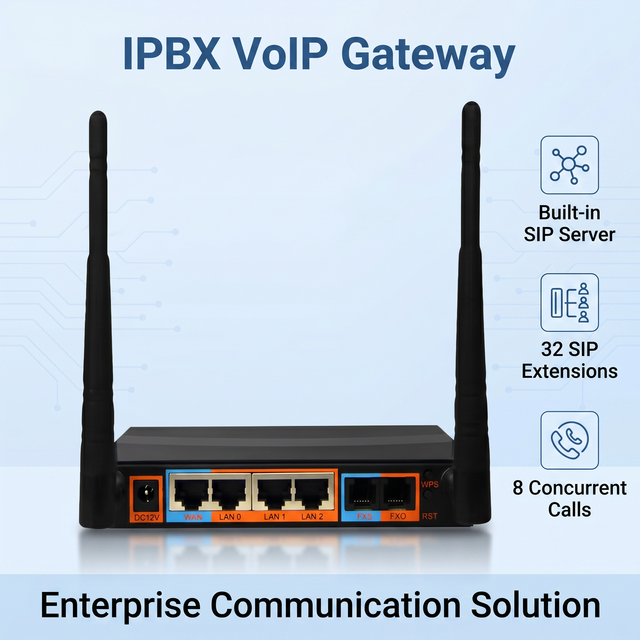 Unified Communication Wireless IP PBX Support IVR Voice Mail and Call Routing VoIP Phone System for Business