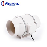 Ventilateur à flux diagonal HF silencieux, ventilateurs de ventilation en plastique, souffleur d'air, ventilateur de conduit en ligne à flux mixte pour la circulation de l'air dans les conduits