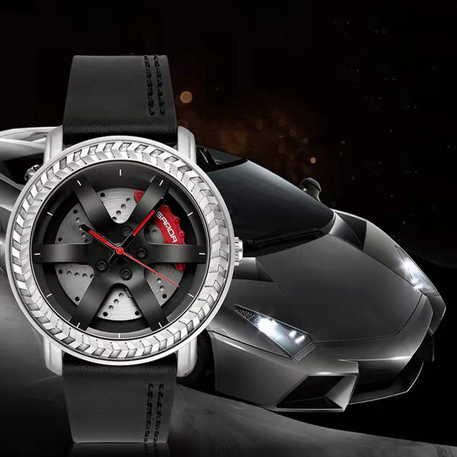 Drop Shipping Watch High Quality Wholesale Dropshipping Men Watches Quartz Spinning Waterproof Wrist Car Wheel Watch
