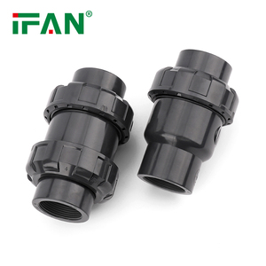 Vanne en plastique de chlorure de polyvinyle de prix usine IFAN <span class=keywords><strong>clapet</strong></span> <span class=keywords><strong>anti</strong></span>-<span class=keywords><strong>retour</strong></span> en <span class=keywords><strong>PVC</strong></span> égal PN10 PN16 vanne Union en <span class=keywords><strong>PVC</strong></span> - Product Image 1