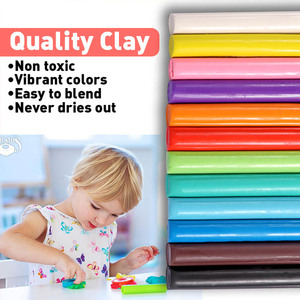 FOSKA 12 couleurs <span class=keywords><strong>arc</strong></span>-<span class=keywords><strong>en</strong></span>-<span class=keywords><strong>ciel</strong></span>, argile extra douce non séchante avec outils <span class=keywords><strong>en</strong></span> plastique pour stimuler l'imagination et la créativité des enfants - Product Image 4