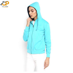 Sudadera con capucha para mujer, de algodón y polar, con cremallera, producto de alta calidad, Invierno - Product Image 4