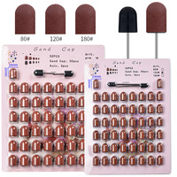 Kit de capuchons de ponçage pour nail art avec tige pour l'élimination des cuticules et des callosités et l'entretien des pieds, outil de ponçage électrique