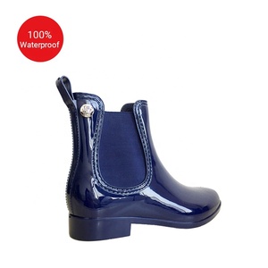 Bottes <span class=keywords><strong>de</strong></span> <span class=keywords><strong>pluie</strong></span> pour femmes, bleu, décontractées, élégantes, à la mode, rehausseur <span class=keywords><strong>de</strong></span> cheville, pour dames - Product Image 4