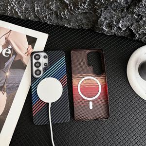 Coque de téléphone adaptée pour Samsung S26 Ultra, motif Kevlar à transfert d'eau, coque rigide ultra-fine intégrale antichoc - Product Image 3