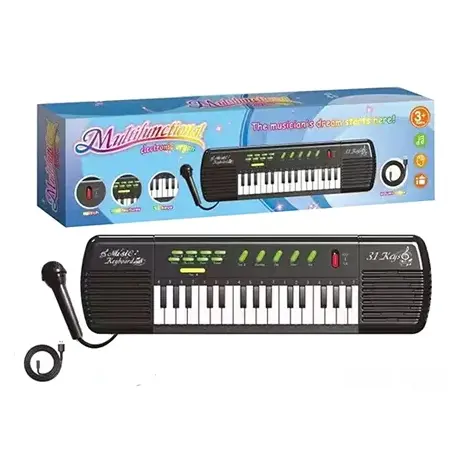 Child Learn Education 31-Key Keyboard Singing Microphone USB Electronic Organ Piano Musical Instrument Toys Kids