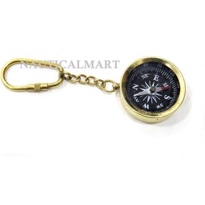 เข็มทิศทองเหลือง ALFA NAUTICAL แบบพกพา พร้อมคาราไบเนอร์ สำหรับการเดินป่าและการนำทางกลางแจ้ง - Product Image 2