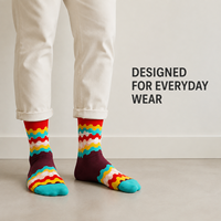 Chaussettes d'automne pour adultes Mushafier personnalisées OEM - Polyester/Nylon/Coton/Fibre de bambou/Laine, résistantes aux déchirures, séchage rapide