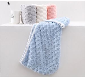 Serviette de bain torsadée en microfibre douce et absorbante, séchage rapide, en velours corail, pour la maison - Product Image 3