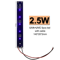 SumTang led uvc strip bar 270nm - 285nm UVC 395 - 405 UVA 2.5W 12V POB module pour stérilisateur portable avec 5pcs lumière LED