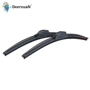 2023 Corrosion-resistant Universal Windshield Wiper Blade Metal Frame Windscreen Rivet Car Accessories Rubber FUJ Natural Black