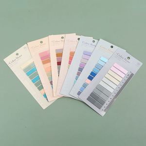 กระดาษโน้ตแบบมีกาวในตัว PET 10 สี โทนสีมอรันดี สำหรับกลับไปโรงเรียน  แผ่นโน้ตบาง กันน้ำ ใช้เป็นแท็บจัดหมวดหมู่ น่ารัก - Product Image 1