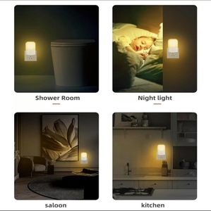 Veilleuse LED 1W à économie d'énergie, dimmable, 3000K, avec capteur crépusculaire, à brancher sur prise murale, pour salle de bain et couloir - Product Image 4