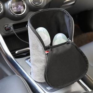 Bolso <span class=keywords><strong>calentador</strong></span> de <span class=keywords><strong>biberones</strong></span> para <span class=keywords><strong>coche</strong></span>, gran capacidad, calefacción rápida, gris, enchufe DC, gran oferta - Product Image 3