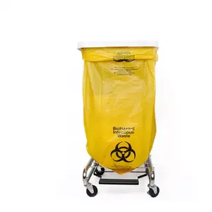 LDPE Autoclavable 20L 30L 40L 50L Biohazard Bag Biological Garbage Infectious Disposable Medical Waste Bag For Medical Disposal