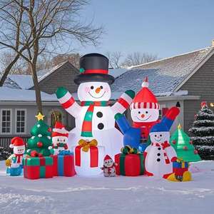 Dibujos animados personalizados inflables Navidad muñeco de nieve adversting inflables hogar familia decoración exterior - Product Image 6