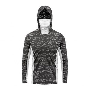 Vêtements de pêche pour hommes avec logo personnalisé, respirants, à manches longues, à séchage rapide, protection UV UPF 50, chemise de pêche en polyester durable - Product Image 2