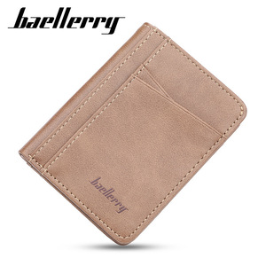Baellerry Men's <b>Wallet</b> Slim PU Leather Card <b>Holder</b> Solid Color Fashionable Driver's License <b>Holder</b> - Product Image 5