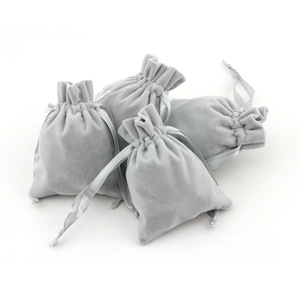 Delia Personality wholesale custom velvet coulisse pouch bag cosmetic makeup eyelashes bag sacchetto di imballaggio per gioielli con logo - Product Image 2