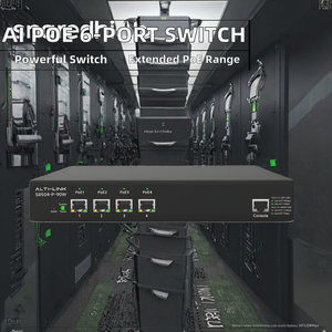 Sunsoont สวิตช์ Ai POE 6พอร์ต4พอร์ตยาวถึง250ม. POE 2พอร์ต Uplink กล้อง IP 1.2Gbps ความจุ LACP - Product Image 3