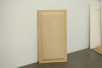 Porte intérieure en bois d'ingénierie OEM, panneau en MDF, placage hickory, porte à feuille plate