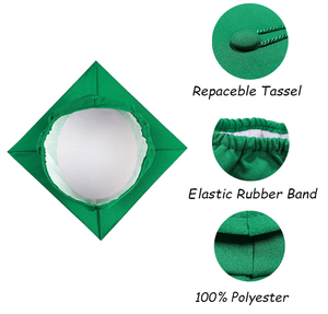 Chapeau <span class=keywords><strong>de</strong></span> graduation carré en satin noir mat tissé, avec pompon, pour diplôme universitaire, directement <span class=keywords><strong>de</strong></span> l'usine - Product Image 4