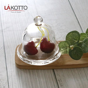 Plato de cristal transparente con forma cuadrada para mantequilla, tarro de cristal con tapa, cúpula de limón, plato de cristal - Product Image 5