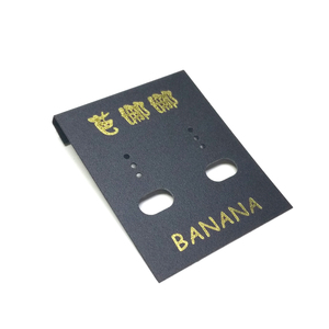 OEM custom Logo deep blue PVC card jewelry display case black <span class=keywords><strong>velvet</strong></span> - Product Image 3