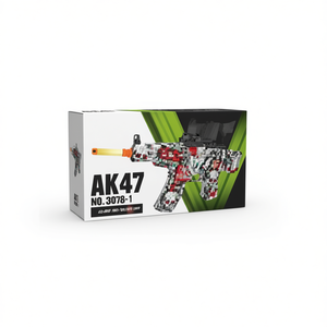 Fucile Giocattolo AK47 N. 3078 1 Camouflage Rosso in Plastica Elettronico per Ragazzi da 8 a 13 Anni - Product Image 1