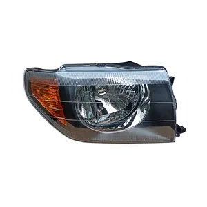 Piezas de repuesto para carrocería de coche, lámpara delantera para coche, luces delanteras, película negra, fondo amarillo para Mitsubishi Pajero io 1998-2007