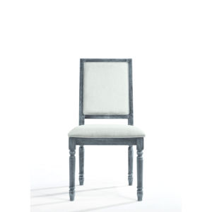 Chaise d'appoint en lin crème et finition grise patinée DB Leventis pour la salle à manger - Product Image 5