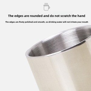 304 Double-wall Stainless Steel <strong>Childrens</strong> <strong>Drinking</strong> Cup Kindergarten Water <strong>Bottle</strong> Thickened Heat-resistant Design Lid - Product Image 4