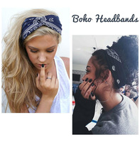 Diademas Anudadas con Estampado Paisley, Turbantes Anchos, Accesorios para el Cabello Estilo Boho, Venta al por Mayor, Set de Diademas para Mujer