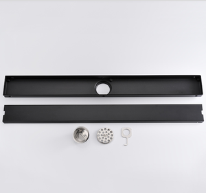 Black Shower Tile Insert Grate Floor <strong>Drain</strong> Invisible <strong>Linear</strong> Floor <strong>Drain</strong> - Product Image 6