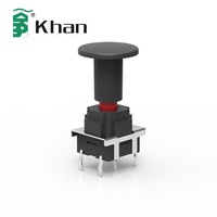 10x10mm thd Interrupteur tactile étanche, RoHS étanche interrupteur électronique, 12v étanche interrupteur tactile avec couvercle en plastique