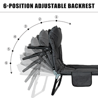 Lit de camping pliable multifonctionnel au design moderne avec coussin pour une utilisation en extérieur, cadre en métal